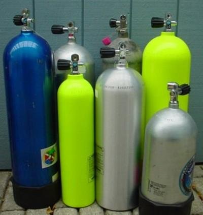 Diving cylinders various sizes available 
