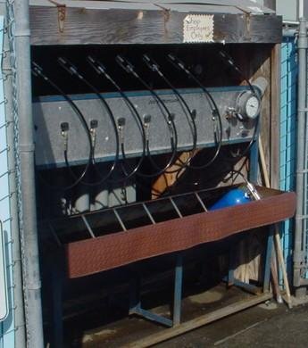 Tank air fill station